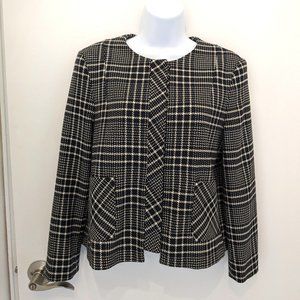 Zara Dark Navy Plaid Jacket